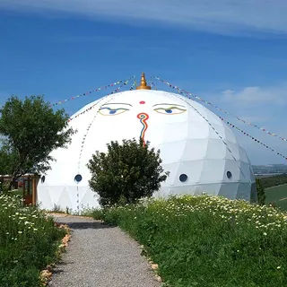 The Om Dome yoga hall at Suryalila