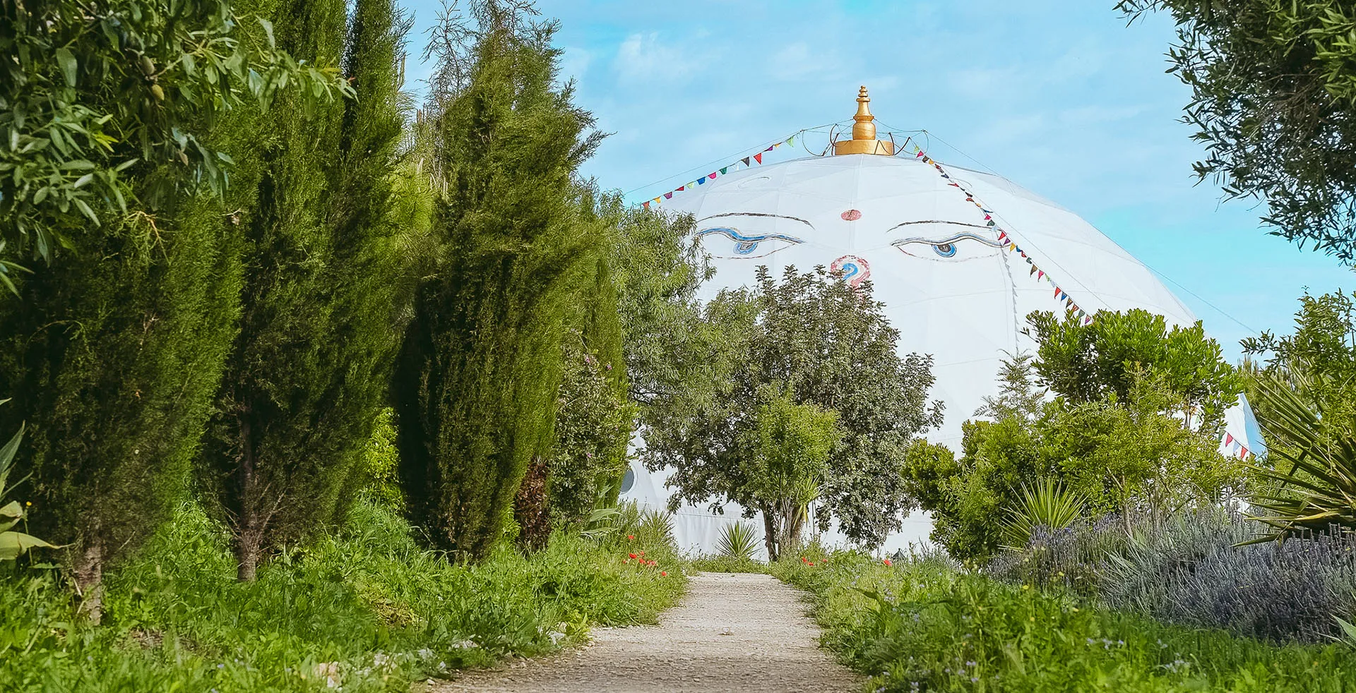 The Om Dome yoga hall at Suryalila Retreat Centre