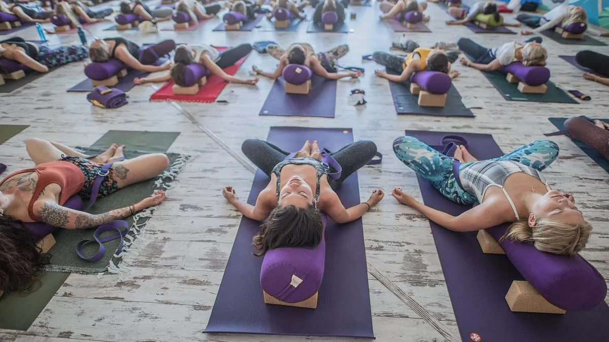 A class in the Om Dome at Suryalila