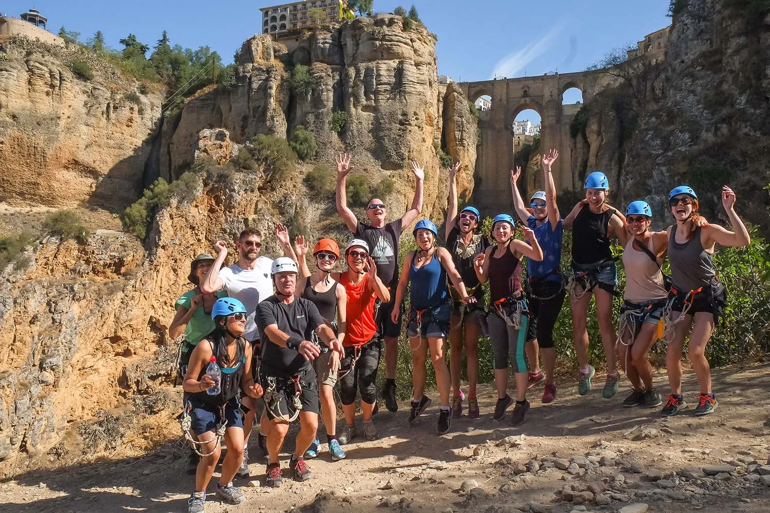 Photo of group in front of the Tajo de Ronda