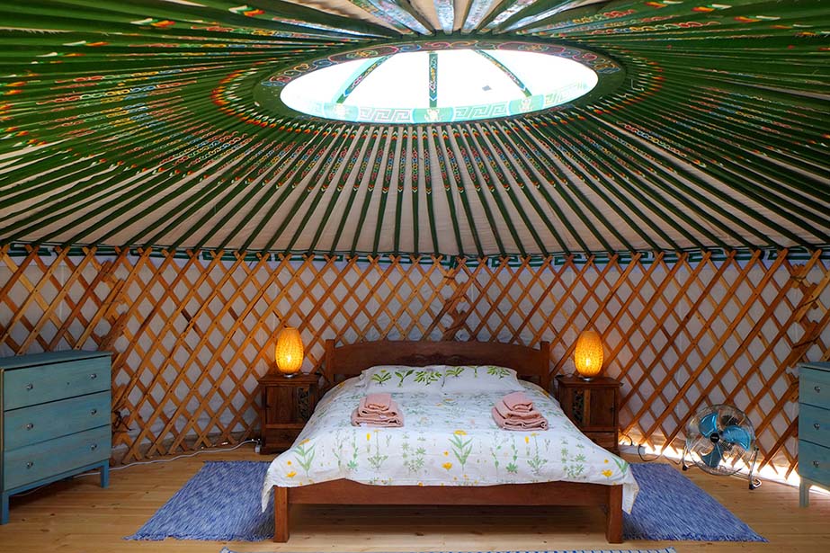 Family yurt accommodation